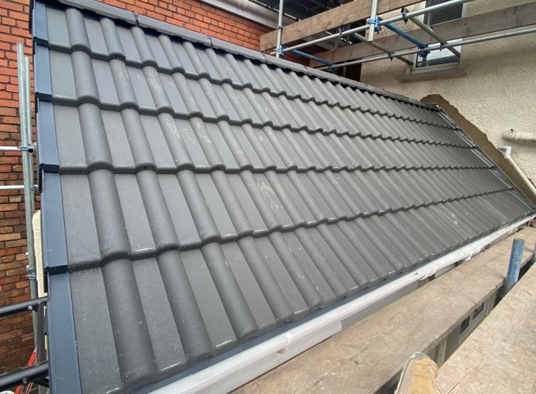 Completed roofing project